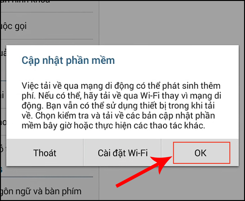 Nhấn vào OK